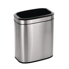 Alpine Industries Stainless Steel Rectangular Liner Open Top Trash Can, 5.3 gal, Brushed Stainless Steel