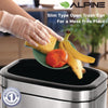 Alpine Industries Stainless Steel Rectangular Liner Open Top Trash Can, 5.3 gal, Brushed Stainless Steel Indoor All-Purpose Waste Bins - Office Ready