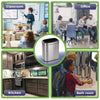 Alpine Industries Stainless Steel Rectangular Liner Open Top Trash Can, 5.3 gal, Brushed Stainless Steel Indoor All-Purpose Waste Bins - Office Ready
