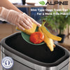 Alpine Industries Stainless Steel Rectangular Liner Open Top Trash Can, 10.5 gal, Brushed Stainless Steel Indoor All-Purpose Waste Bins - Office Ready