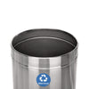 Alpine Industries 27 Gallon Stainless Steel Recycling Can, Brushed Stainless Steel Indoor Recycling Bins - Office Ready