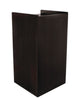 Alpine Industries Commercial Tray Top Waste Enclosure Trash Receptacle, 40 gal, Wood, Black Indoor All-Purpose Waste Bins - Office Ready