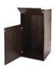 Alpine Industries Commercial Tray Top Waste Enclosure Trash Receptacle, 40 gal, Wood, Black Indoor All-Purpose Waste Bins - Office Ready