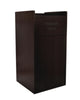 Alpine Industries Commercial Tray Top Waste Enclosure Trash Receptacle, 40 gal, Wood, Black Indoor All-Purpose Waste Bins - Office Ready