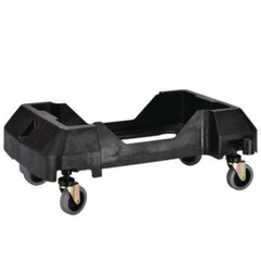 Alpine Industries Rectangular Trash Can Dolly, 200 lb Capacity, 8.2 x 24.4 x 15.7, Black