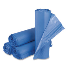 Inteplast Group High-Density Commercial Can Liners, 60 gal, 18 mic, 40" x 48", Blue, 200/Carton