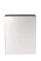 Alpine Industries Stainless Steel Surface-Mounted Waste Receptacle, 6.4 gal, Brushed Stainless Steel