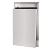 Alpine Industries Stainless Steel Recessed 12 Gal. Leak-Proof Waste Receptacle, Brushed Stainless Steel Indoor All-Purpose Waste Bins - Office Ready