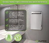 Alpine Industries Stainless Steel Recessed 12 Gal. Leak-Proof Waste Receptacle, Brushed Stainless Steel Indoor All-Purpose Waste Bins - Office Ready