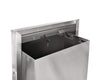 Alpine Industries Stainless Steel Recessed 12 Gal. Leak-Proof Waste Receptacle, Brushed Stainless Steel Indoor All-Purpose Waste Bins - Office Ready