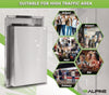 Alpine Industries Stainless Steel Recessed 12 Gal. Leak-Proof Waste Receptacle, Brushed Stainless Steel Indoor All-Purpose Waste Bins - Office Ready