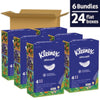 Kleenex® Ultra Soft Facial Tissue, 3-Ply, White, 120 Sheets/Box, 4 Boxes/Pack, 6 Packs/Carton Facial Tissues - Office Ready