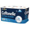 Cottonelle® Ultra CleanCare Toilet Paper, Strong Bath Tissue, Strong Bath Tissue, Septic Safe, 1-Ply, White, 284 Sheets/Roll, 12 Rolls/Pack, 4 Packs/Carton Double/Big Roll Bath Tissues - Office Ready