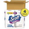 Scott® 1000 Bathroom Tissue, Septic Safe, 1-Ply, White, 1,000 Sheets/Roll, 4 Rolls/Pack, 12 Packs/Carton Regular Roll Bath Tissues - Office Ready