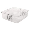 Rubbermaid® Commercial SpaceSaver Square Containers, 2 qt, 8.8 x 8.75 x 2.7, Clear, Plastic Storage Food Containers - Office Ready