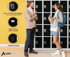 AdirOffice Steel Storage Locker, 4 Compartment, 12 x 12 x 72, Black Four-Tier Lockers - Office Ready