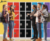 AdirOffice Steel Storage Locker, 4 Compartment, 12 x 12 x 72, Black Four-Tier Lockers - Office Ready