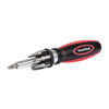 Great Neck® Ratcheting Screw/Nut Driver Set, Phillips/Slotted/Star Bits, 7" Long, Black/Red Screwdriver Sets - Office Ready