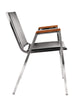 AdirOffice Vinyl Chrome Frame Stackable Office Chair, 16.5 x 22 x 32, Black Seat, Black Back, Chrome Base Guest & Reception Chairs - Office Ready