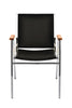 AdirOffice Vinyl Chrome Frame Stackable Office Chair, 16.5 x 22 x 32, Black Seat, Black Back, Chrome Base Guest & Reception Chairs - Office Ready