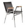 AdirOffice Vinyl Chrome Frame Stackable Office Chair, 16.5 x 22 x 32, Black Seat, Black Back, Chrome Base Guest & Reception Chairs - Office Ready