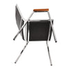 AdirOffice Vinyl Chrome Frame Stackable Office Chair, 16.5 x 22 x 32, Black Seat, Black Back, Chrome Base Guest & Reception Chairs - Office Ready