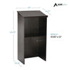 AdirOffice Wood Stand-up Podium Lectern Speaker Stand, 23 x 15 x 45.8, Black Freestanding Lecterns - Office Ready