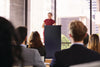 AdirOffice Wood Stand-up Podium Lectern Speaker Stand, 23 x 15 x 45.8, Black Freestanding Lecterns - Office Ready