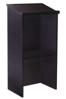 AdirOffice Wood Stand-up Podium Lectern Speaker Stand, 23 x 15 x 45.8, Black Freestanding Lecterns - Office Ready