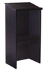 AdirOffice Wood Stand-up Podium Lectern Speaker Stand, 23 x 15 x 45.8, Black Freestanding Lecterns - Office Ready