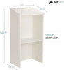 AdirOffice Wood Stand-up Podium Lectern Speaker Stand, 23 x 15 x 45.8, White Freestanding Lecterns - Office Ready