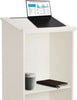 AdirOffice Wood Stand-up Podium Lectern Speaker Stand, 23 x 15 x 45.8, White Freestanding Lecterns - Office Ready