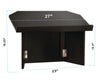 AdirOffice Foldable Tabletop Podium Lectern Speaker Stand, 27 x 16 x 19, Black Tabletop Lecterns - Office Ready