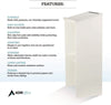 AdirOffice Wood Stand-up Podium Lectern Speaker Stand, 23 x 15 x 45.8, White Freestanding Lecterns - Office Ready