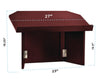 AdirOffice Foldable Tabletop Podium Lectern Speaker Stand, 27 x 16 x 19, Mahogany Tabletop Lecterns - Office Ready