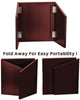 AdirOffice Foldable Tabletop Podium Lectern Speaker Stand, 27 x 16 x 19, Mahogany Tabletop Lecterns - Office Ready