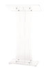AdirOffice Acrylic Stand-Up Podium Lectern Speaker Stand, 26 x 13 x 47, Clear Freestanding Lecterns - Office Ready