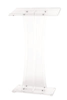 AdirOffice Acrylic Stand-Up Podium Lectern Speaker Stand, 26 x 13 x 47, Clear Freestanding Lecterns - Office Ready