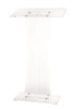 AdirOffice Acrylic Stand-Up Podium Lectern Speaker Stand, 26 x 13 x 47, Clear Freestanding Lecterns - Office Ready