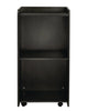 AdirOffice Wood Mobile Presentation Lectern Speaker Stand with Shelves, 22.44 x 16.53 x 45.98, Black Freestanding Lecterns - Office Ready