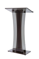 AdirOffice Acrylic Stand-Up Podium Lectern Speaker Stand, 26 x 13 x 47, Black Freestanding Lecterns - Office Ready