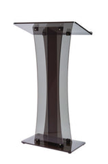 AdirOffice Acrylic Stand-Up Podium Lectern Speaker Stand, 26 x 13 x 47, Black