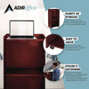 AdirOffice Wood Mobile Presentation Lectern Speaker Stand with Shelves, 22.44 x 16.53 x 45.98, Mahogany Freestanding Lecterns - Office Ready