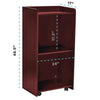 AdirOffice Wood Mobile Presentation Lectern Speaker Stand with Shelves, 22.44 x 16.53 x 45.98, Mahogany Freestanding Lecterns - Office Ready