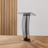 AdirOffice Acrylic Slanted Podium Lectern Speaker Stand, 26.75 x 12.5 x 47, Black Freestanding Lecterns - Office Ready
