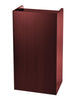 AdirOffice Wood Mobile Presentation Lectern Speaker Stand with Shelves, 22.44 x 16.53 x 45.98, Mahogany Freestanding Lecterns - Office Ready