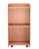 AdirOffice Wood Mobile Presentation Lectern Speaker Stand with Shelves, 22.44 x 16.53 x 45.98, Medium Oak Freestanding Lecterns - Office Ready