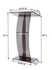 AdirOffice Acrylic Slanted Podium Lectern Speaker Stand, 26.75 x 12.5 x 47, Black Freestanding Lecterns - Office Ready
