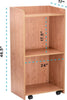 AdirOffice Wood Mobile Presentation Lectern Speaker Stand with Shelves, 22.44 x 16.53 x 45.98, Medium Oak Freestanding Lecterns - Office Ready