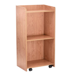 AdirOffice Wood Mobile Presentation Lectern Speaker Stand with Shelves, 22.44 x 16.53 x 45.98, Medium Oak
